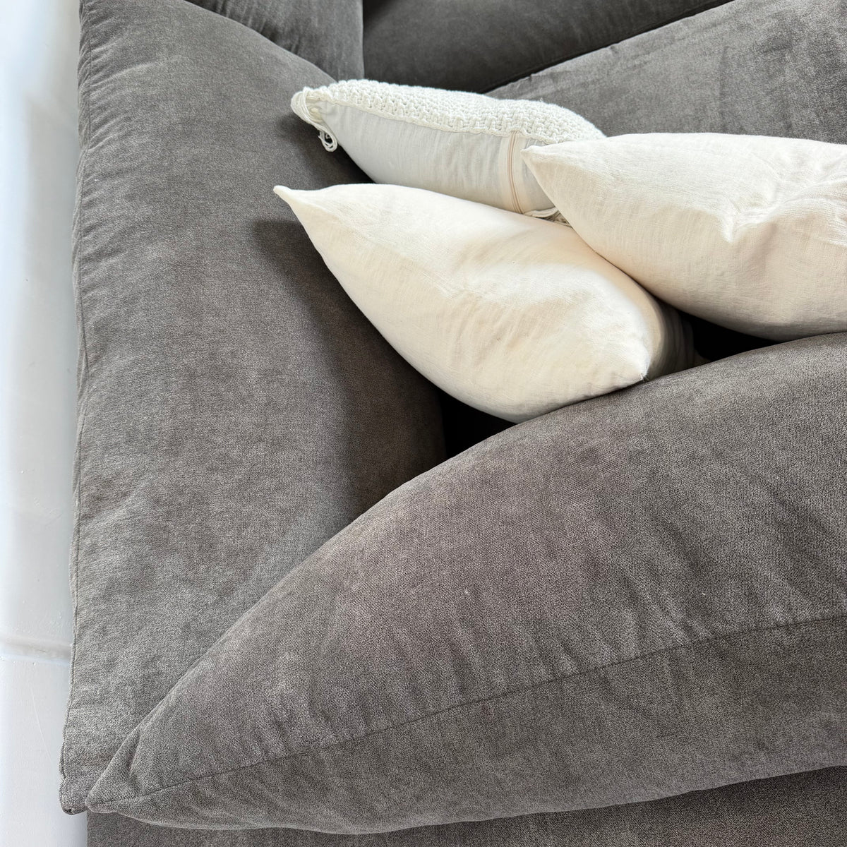 Harvey Norman 6 Seater Deep Corner Sofa with Ottoman