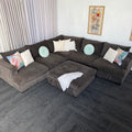 Harvey Norman 6 Seater Deep Corner Sofa with Ottoman