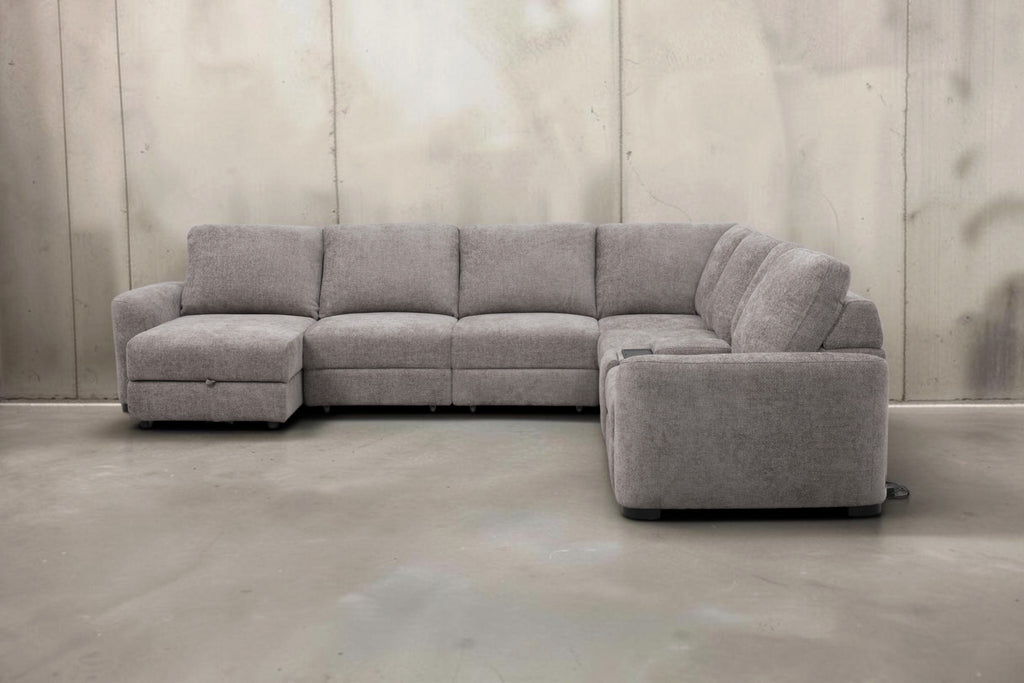 Alto Collection — 7-Piece Power Modular Sofa with Storage Chaise