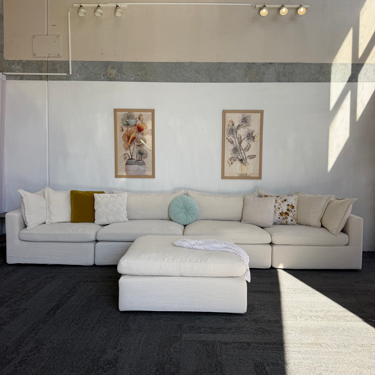 Lounge Lover Cloud Modular Sofa with Ottoman