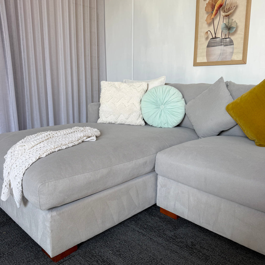 Furniture Gallery Monaco 3.5 Seater Feather-Filled Sofa with Chaise