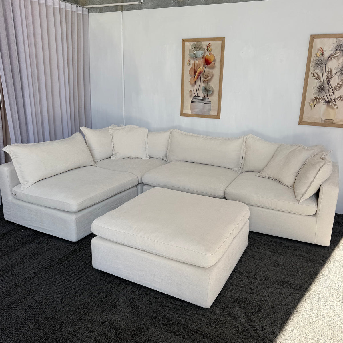 Lounge Lover Cloud Modular Sofa with Ottoman