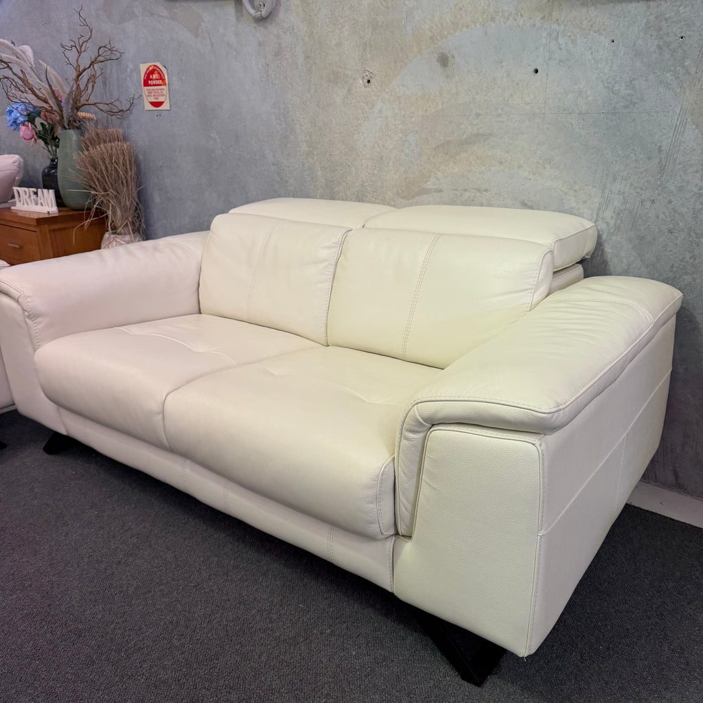 Nick Scali Electric Recliner Leather Sofa Set with Chaise – 2.5 + 2 Seater