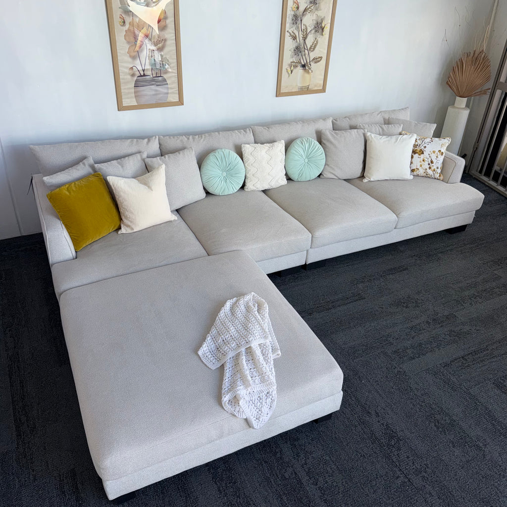 Davinni Manhattan by Harvey Norman 6 Seater Deep Sofa with Ottoman