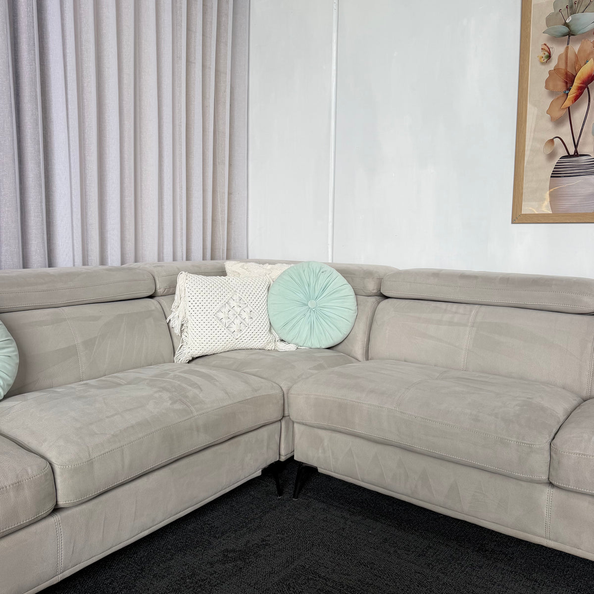 Harvey Norman Large Corner Lounge with Chaise – 380cm Sectional Sofa