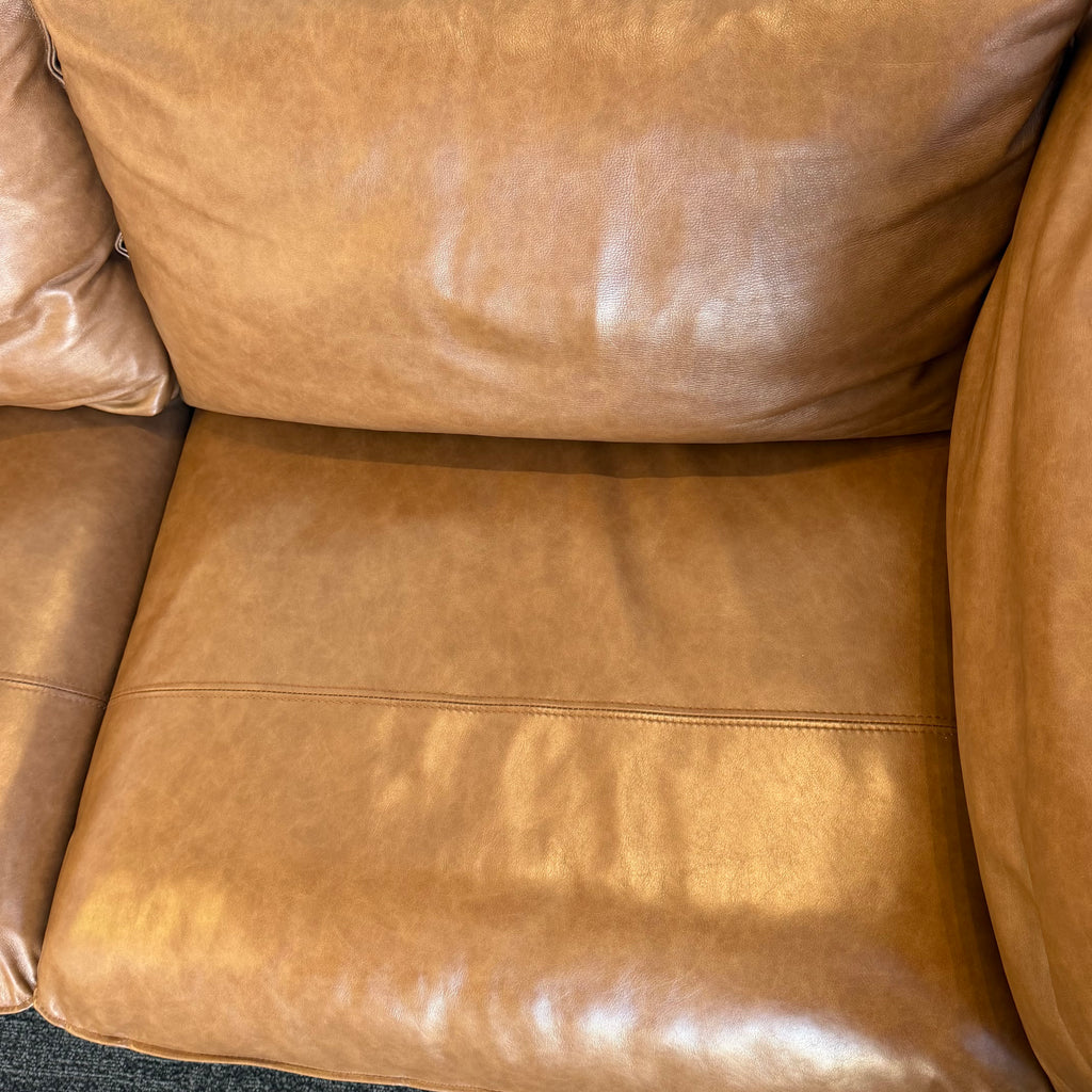 Freedom Sorrento Brown Genuine Leather 5.5 Seater Sofa with Chaise