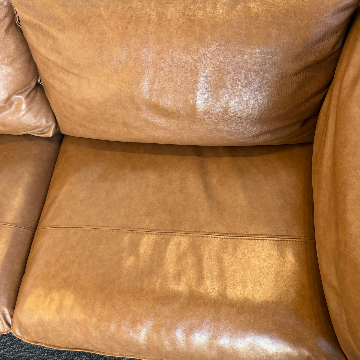 Freedom Sorrento Brown Genuine Leather 5.5 Seater Sofa with Chaise
