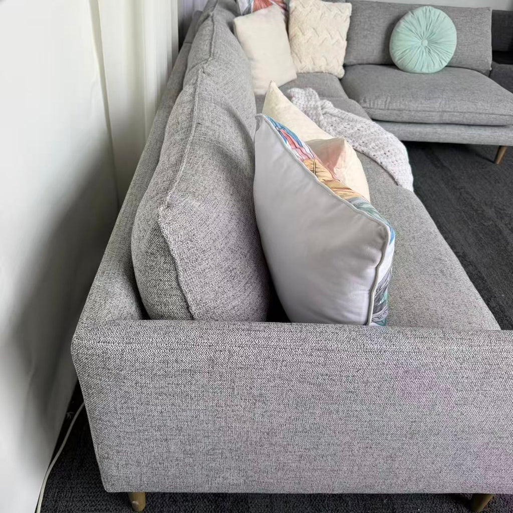 Nick Scali 4 Seater Feather Filled Couch – Right-Hand Chaise