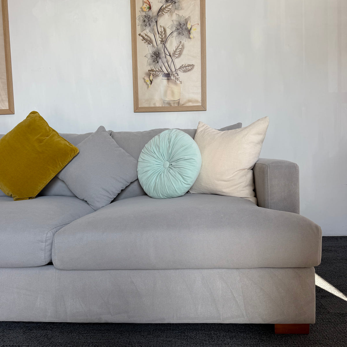 Furniture Gallery Monaco 3.5 Seater Feather-Filled Sofa with Chaise