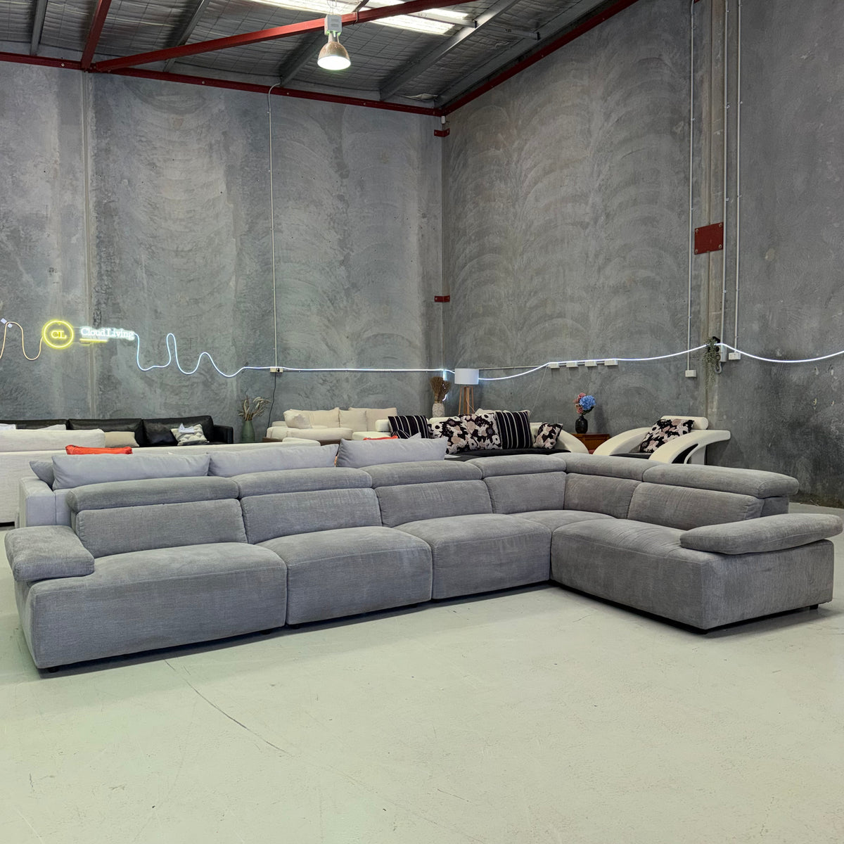 Nick Scali Valeria 7 Seater Corner Modular Sofa