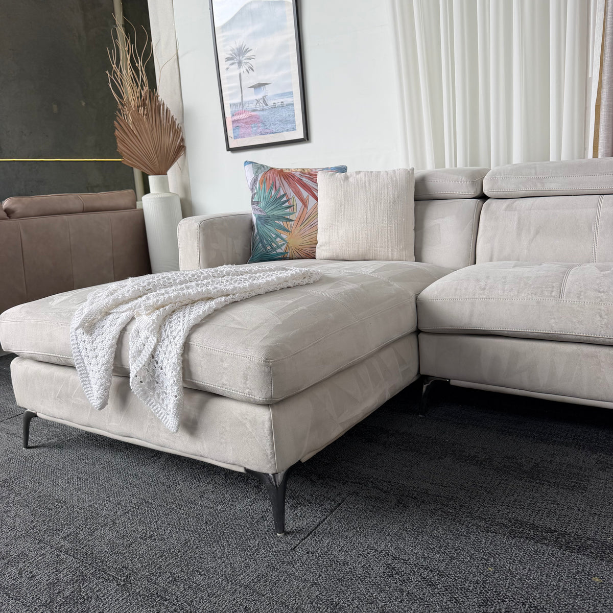 Harvey Norman Large Corner Lounge with Chaise – 380cm Sectional Sofa