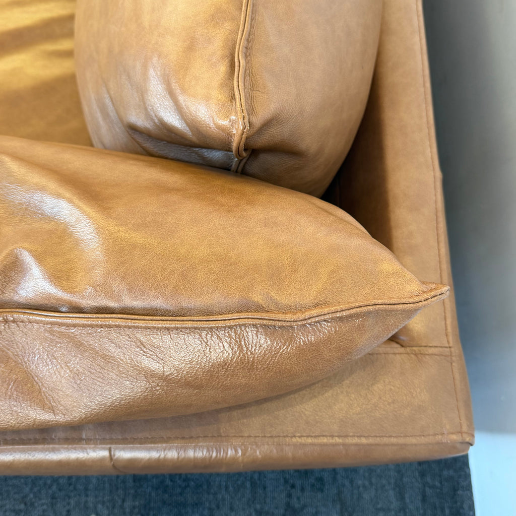 Freedom Sorrento Brown Genuine Leather 5.5 Seater Sofa with Chaise