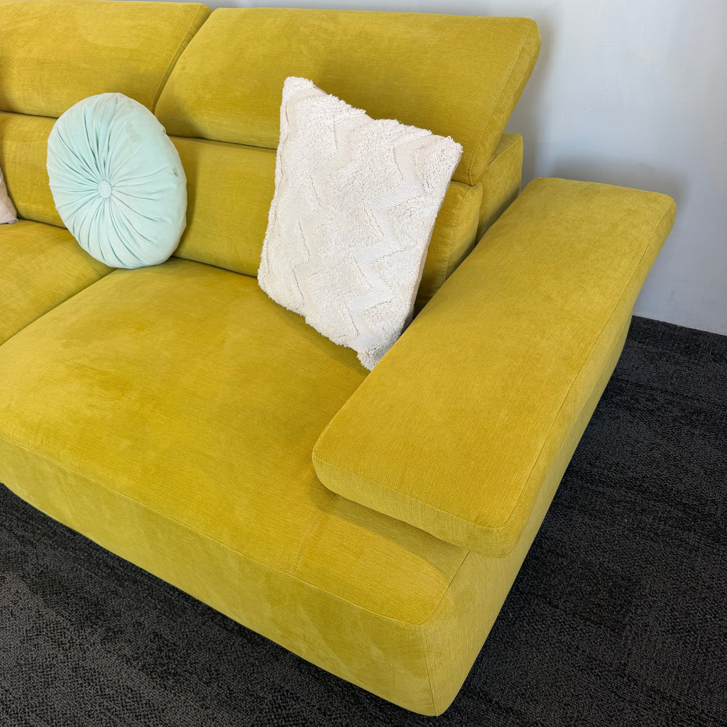 Nick Scali Valeria Mustard 2.5 Seater Sofa Set – 2 Sofas