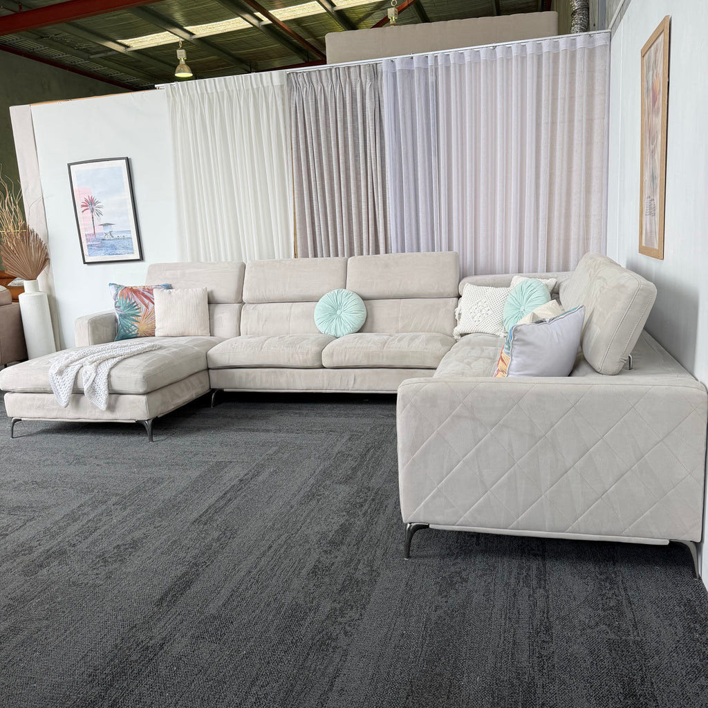 Harvey Norman Large Corner Lounge with Chaise – 380cm Sectional Sofa