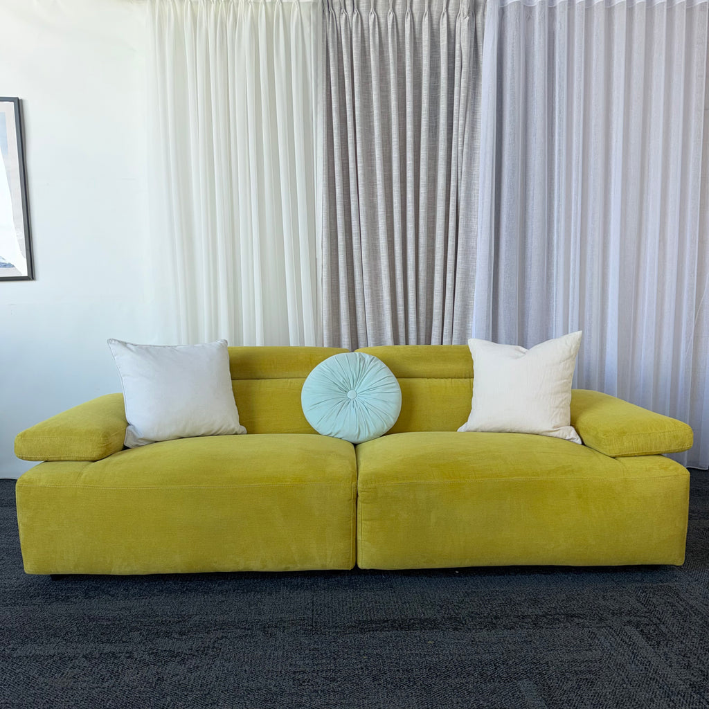 Nick Scali Valeria Mustard 2.5 Seater Sofa Set – 2 Sofas