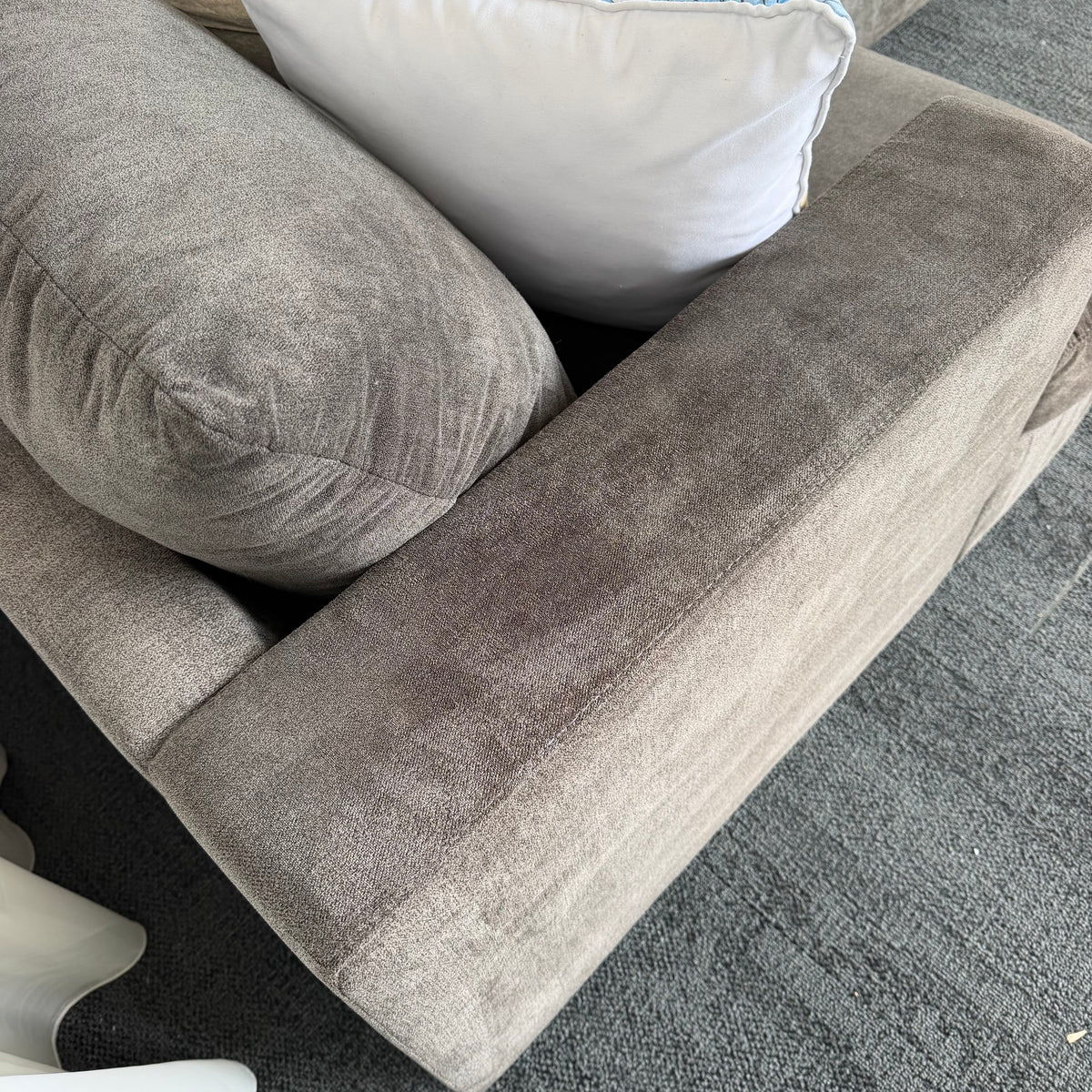 Harvey Norman 6 Seater Deep Corner Sofa with Ottoman