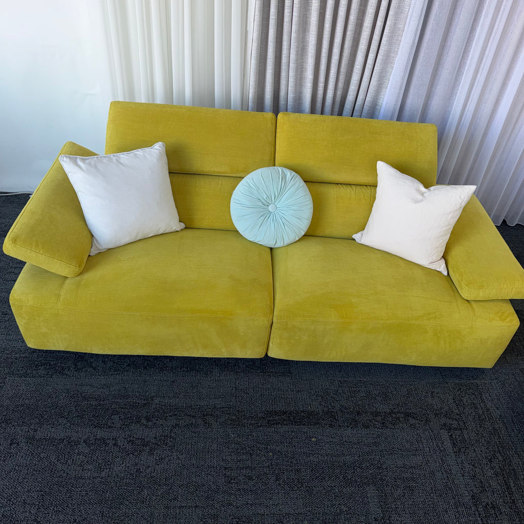 Nick Scali Valeria Mustard 2.5 Seater Sofa Set – 2 Sofas