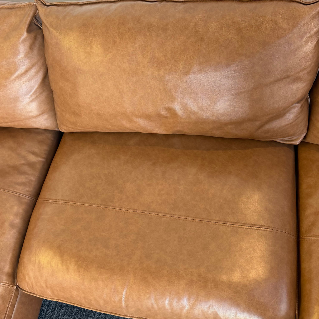 Freedom Sorrento Brown Genuine Leather 5.5 Seater Sofa with Chaise