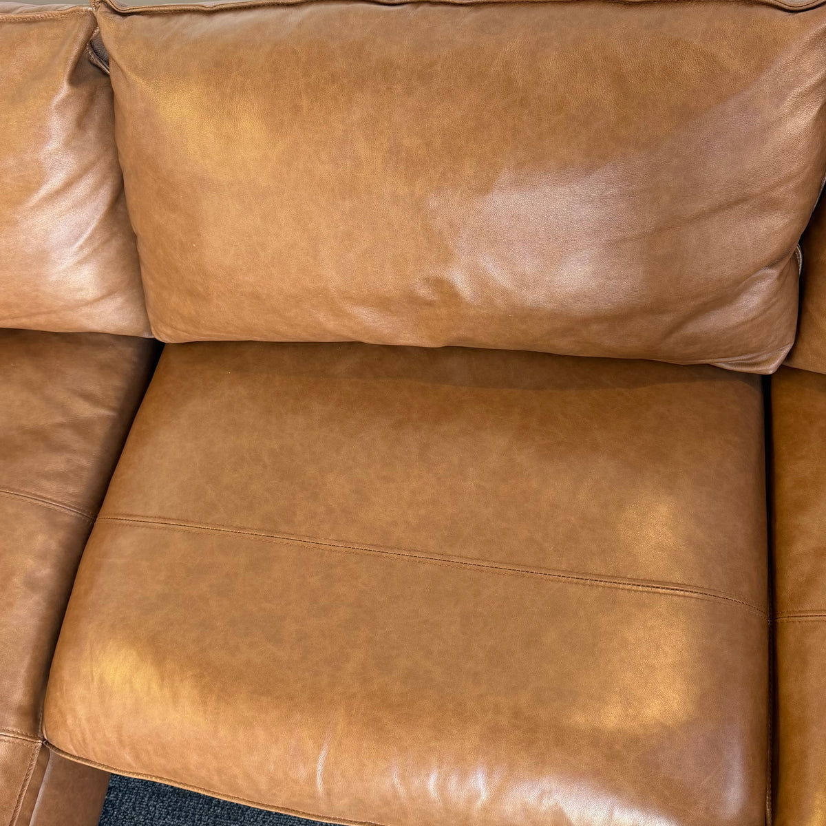 Freedom Sorrento Brown Genuine Leather 5.5 Seater Sofa with Chaise