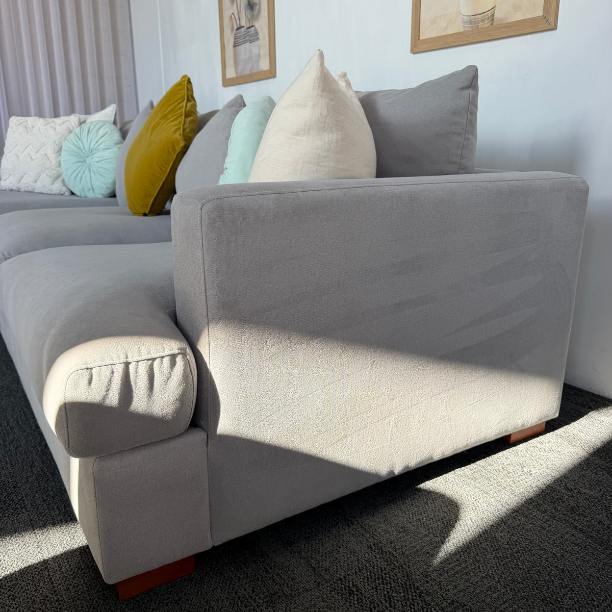 Furniture Gallery Monaco 3.5 Seater Feather-Filled Sofa with Chaise