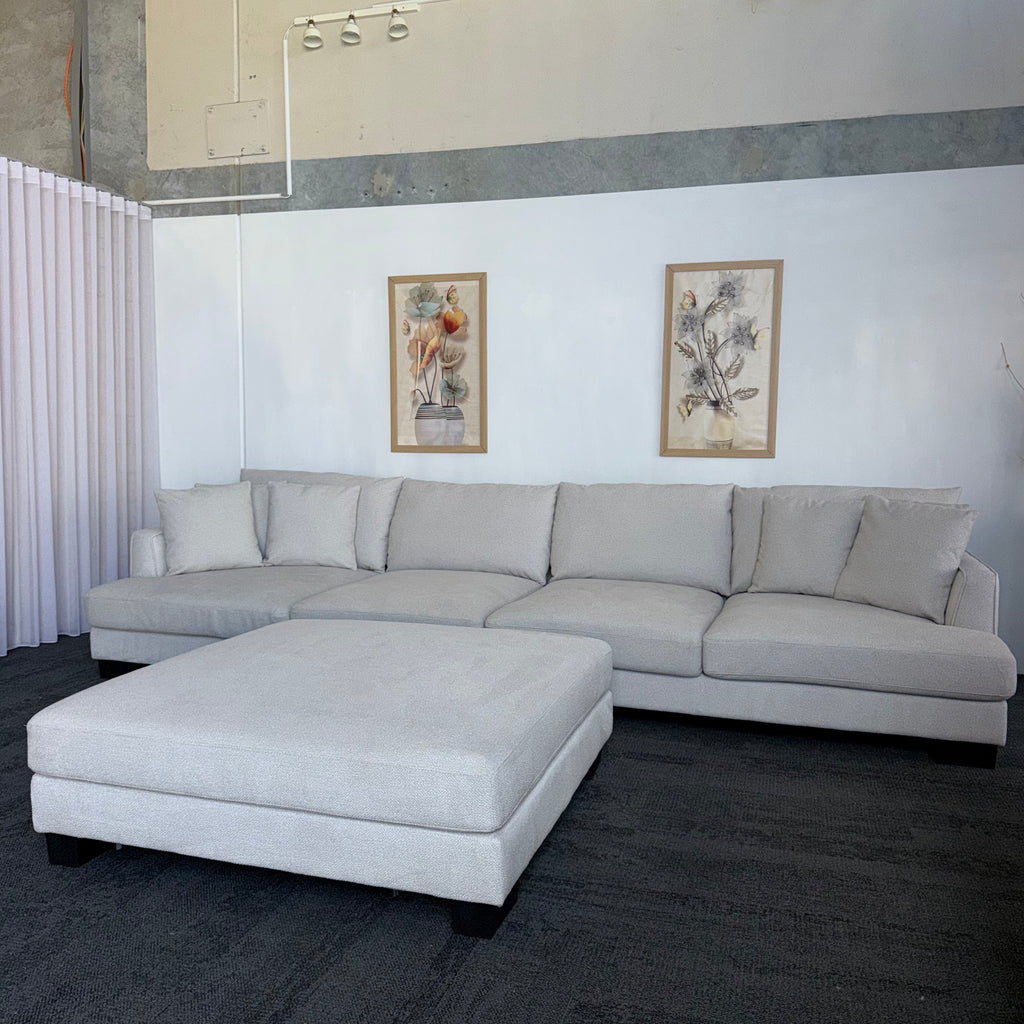 Davinni Manhattan by Harvey Norman 6 Seater Deep Sofa with Ottoman