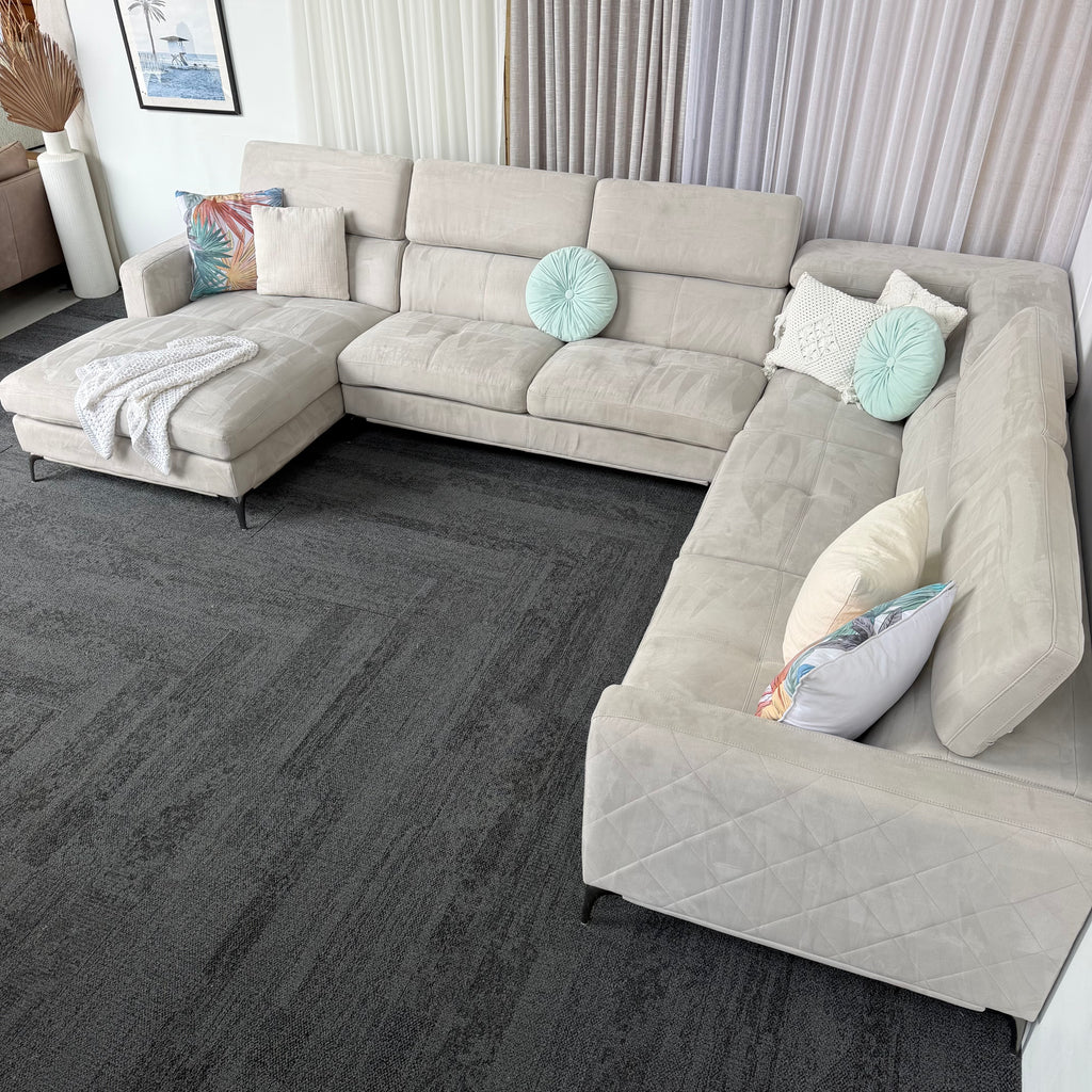 Harvey Norman Large Corner Lounge with Chaise – 380cm Sectional Sofa