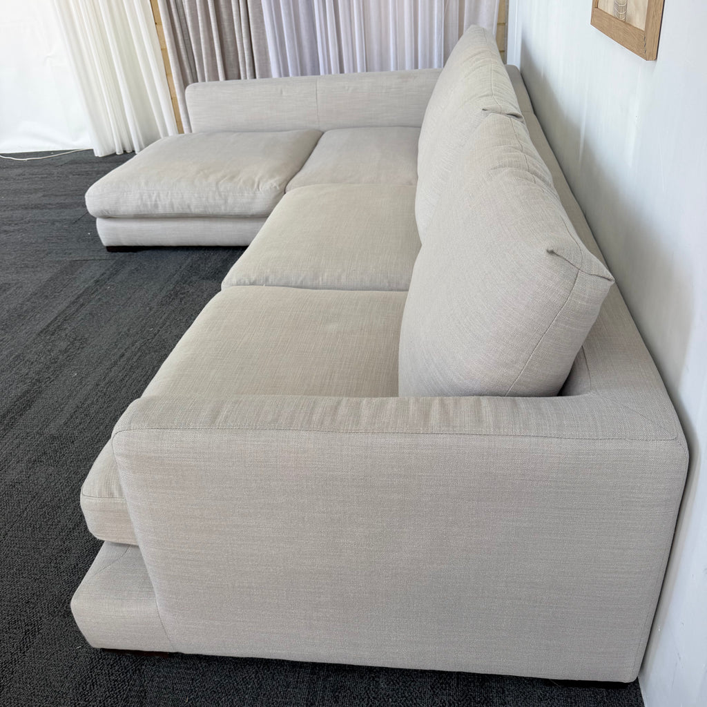 Freedom Long Island 5.5 Seater Feather Filled Couch with Chaise