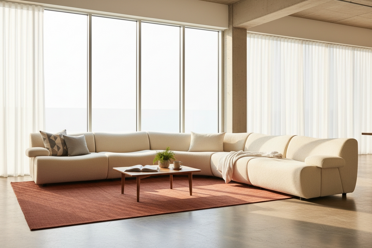 King Cloud 5 Piece Modular Curve Sofa