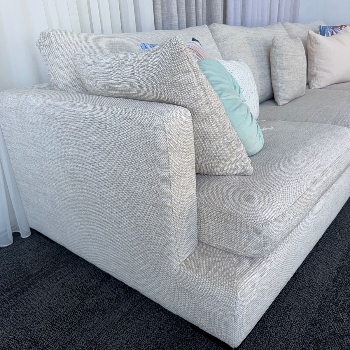 Freedom Hamilton 5.5 Seater Feather Filled Couch with Chaise