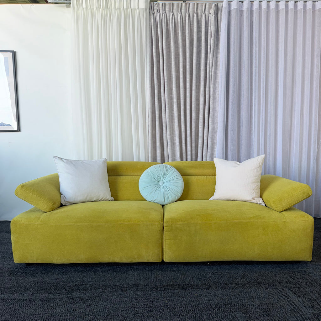 Nick Scali Valeria Mustard 2.5 Seater Sofa Set – 2 Sofas