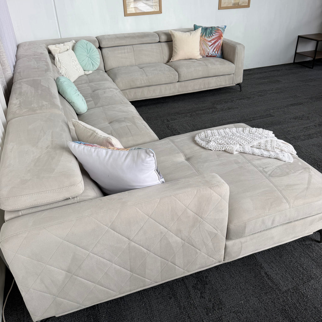 Harvey Norman Large Corner Lounge with Chaise – 380cm Sectional Sofa