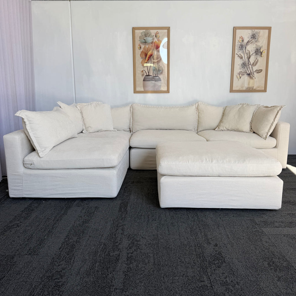 Lounge Lover Cloud Modular Sofa with Ottoman