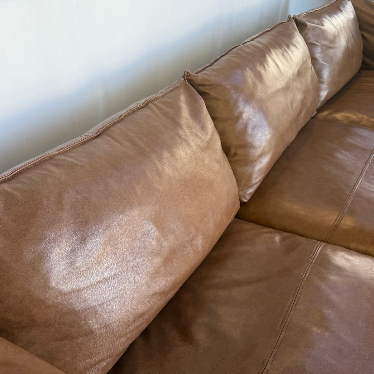 Freedom Sorrento Brown Genuine Leather 5.5 Seater Sofa with Chaise