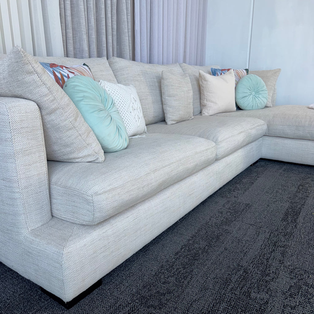 Freedom Hamilton 5.5 Seater Feather Filled Couch with Chaise