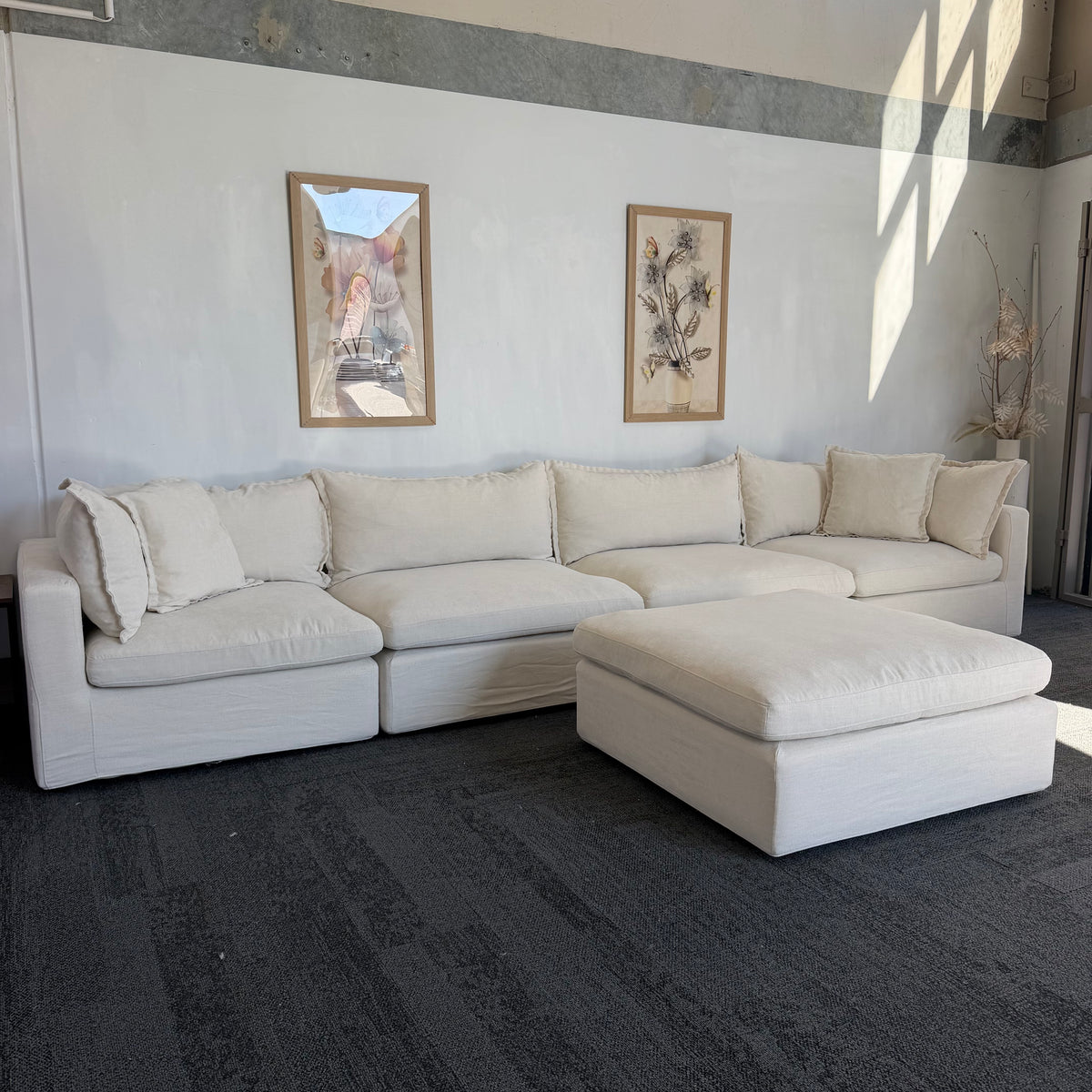 Lounge Lover Cloud Modular Sofa with Ottoman