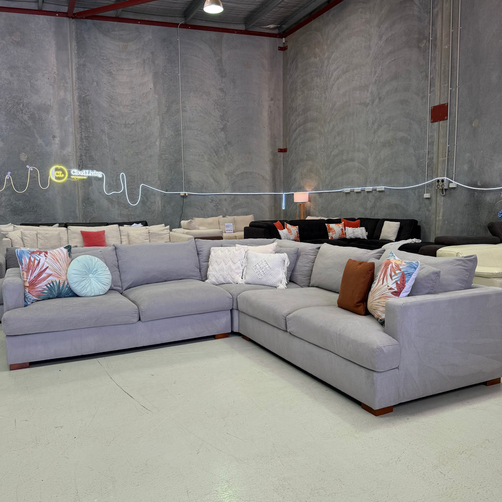 The Furniture Gallery Monaco Corner  Sofa 6 Seater