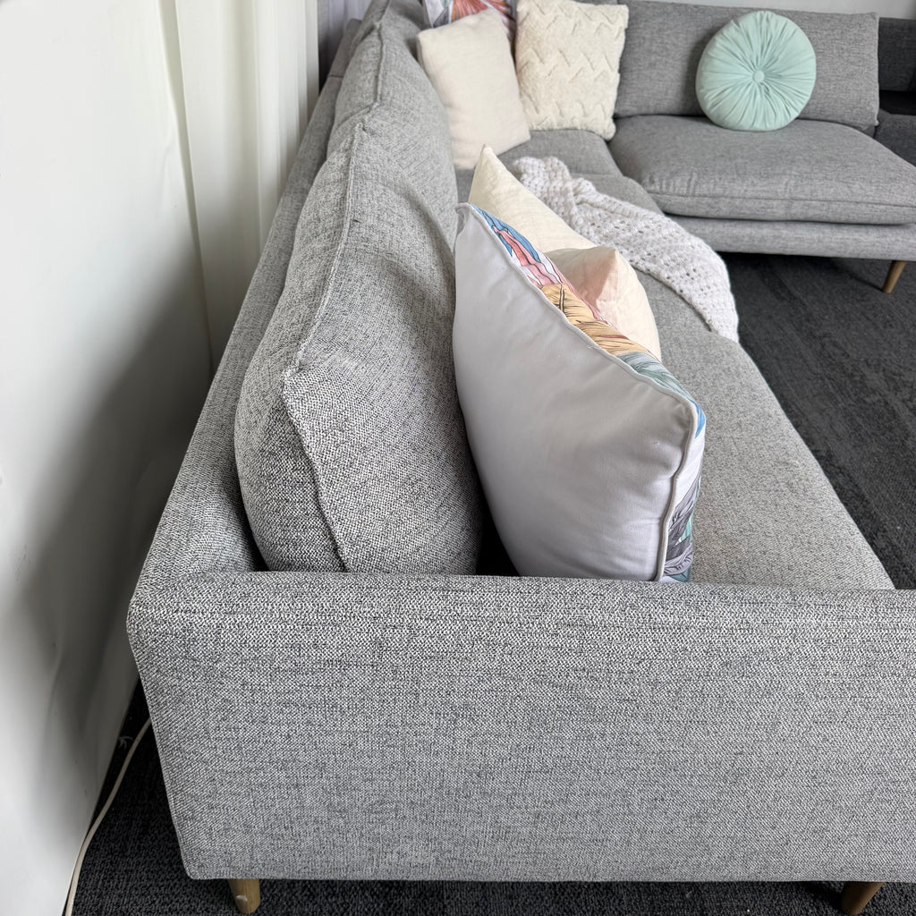 Nick Scali 4 Seater Feather Filled Couch – Right-Hand Chaise