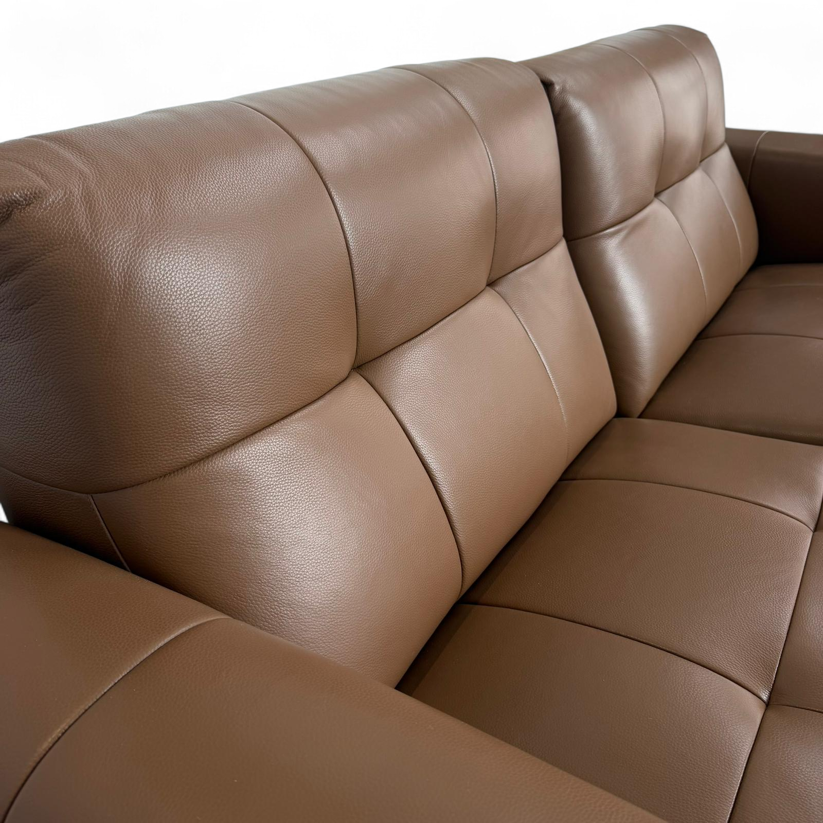 Celeste Recliner Sofa — Tan Leather 2 Seater