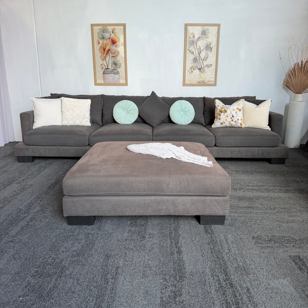 Davinni Manhattan by Harvey Norman 6 Seater Deep Sofa with Ottoman