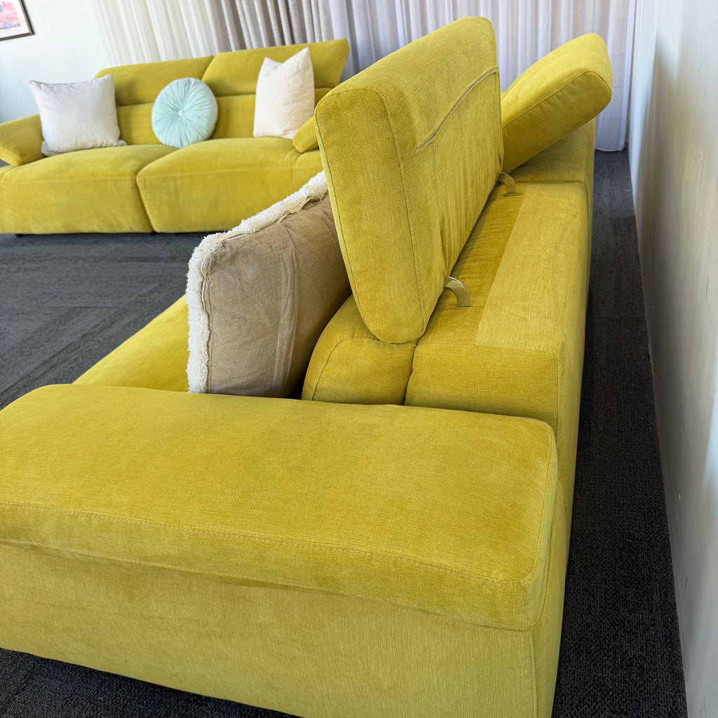 Nick Scali Valeria Mustard 2.5 Seater Sofa Set – 2 Sofas