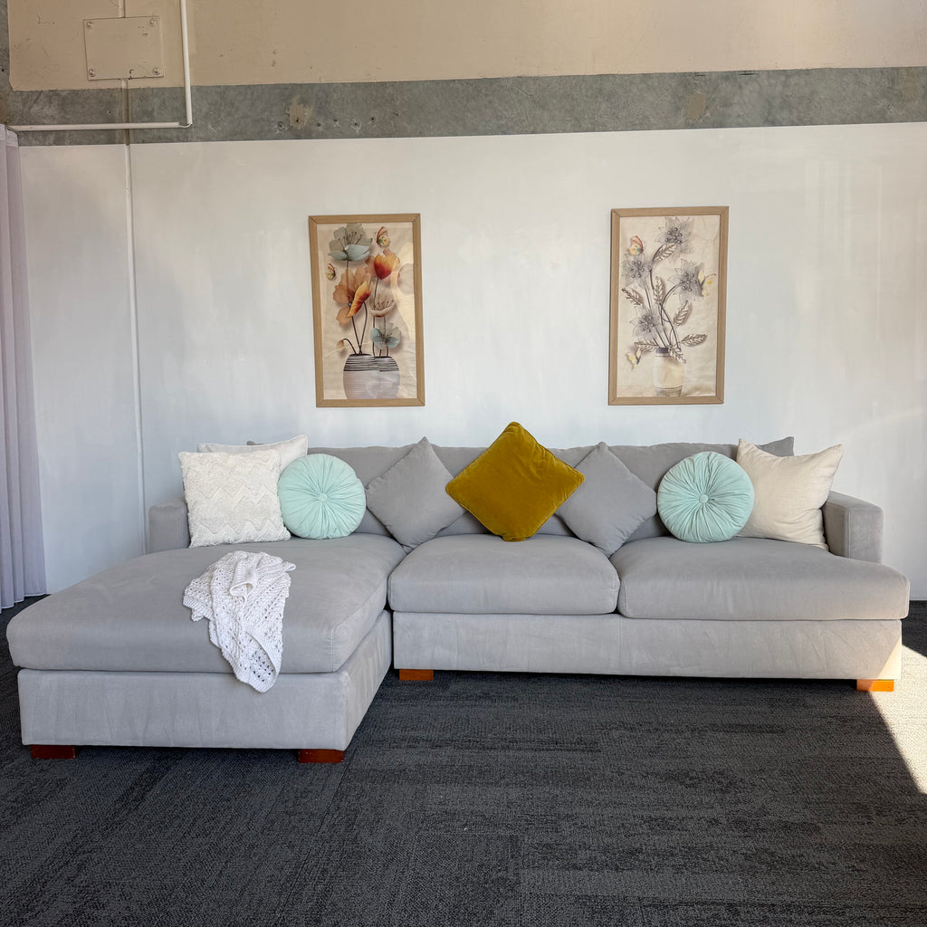 Furniture Gallery Monaco 3.5 Seater Feather-Filled Sofa with Chaise
