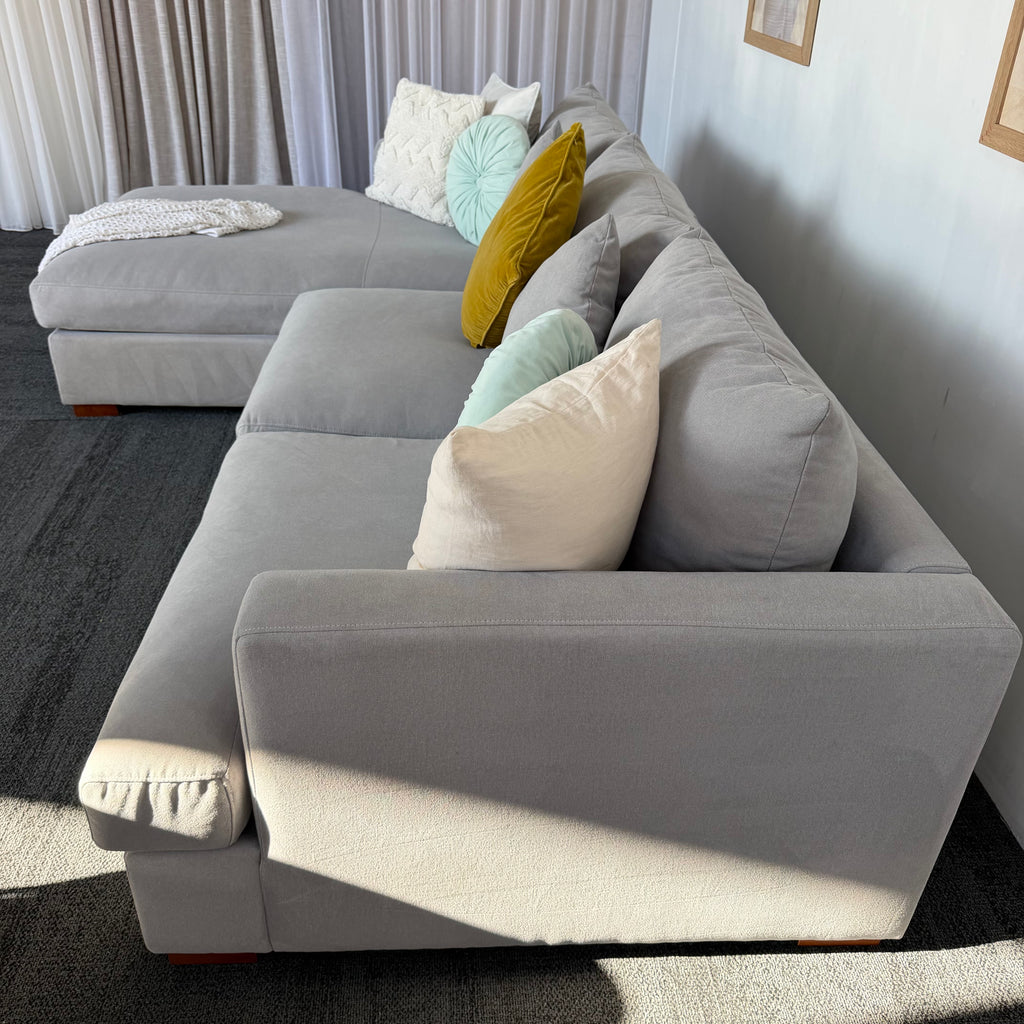 Furniture Gallery Monaco 3.5 Seater Feather-Filled Sofa with Chaise