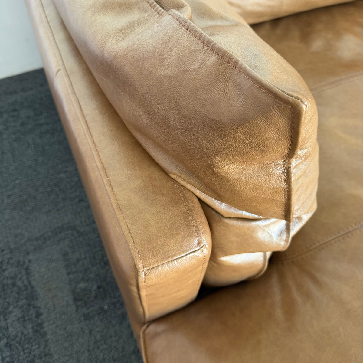 Freedom Sorrento Brown Genuine Leather 5.5 Seater Sofa with Chaise