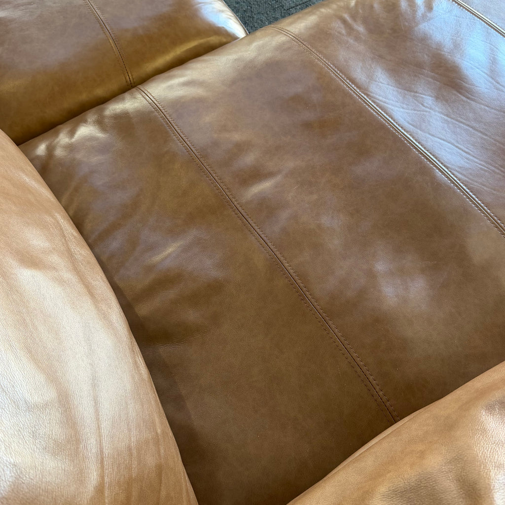 Freedom Sorrento Brown Genuine Leather 5.5 Seater Sofa with Chaise
