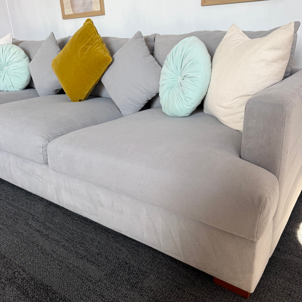 Furniture Gallery Monaco 3.5 Seater Feather-Filled Sofa with Chaise