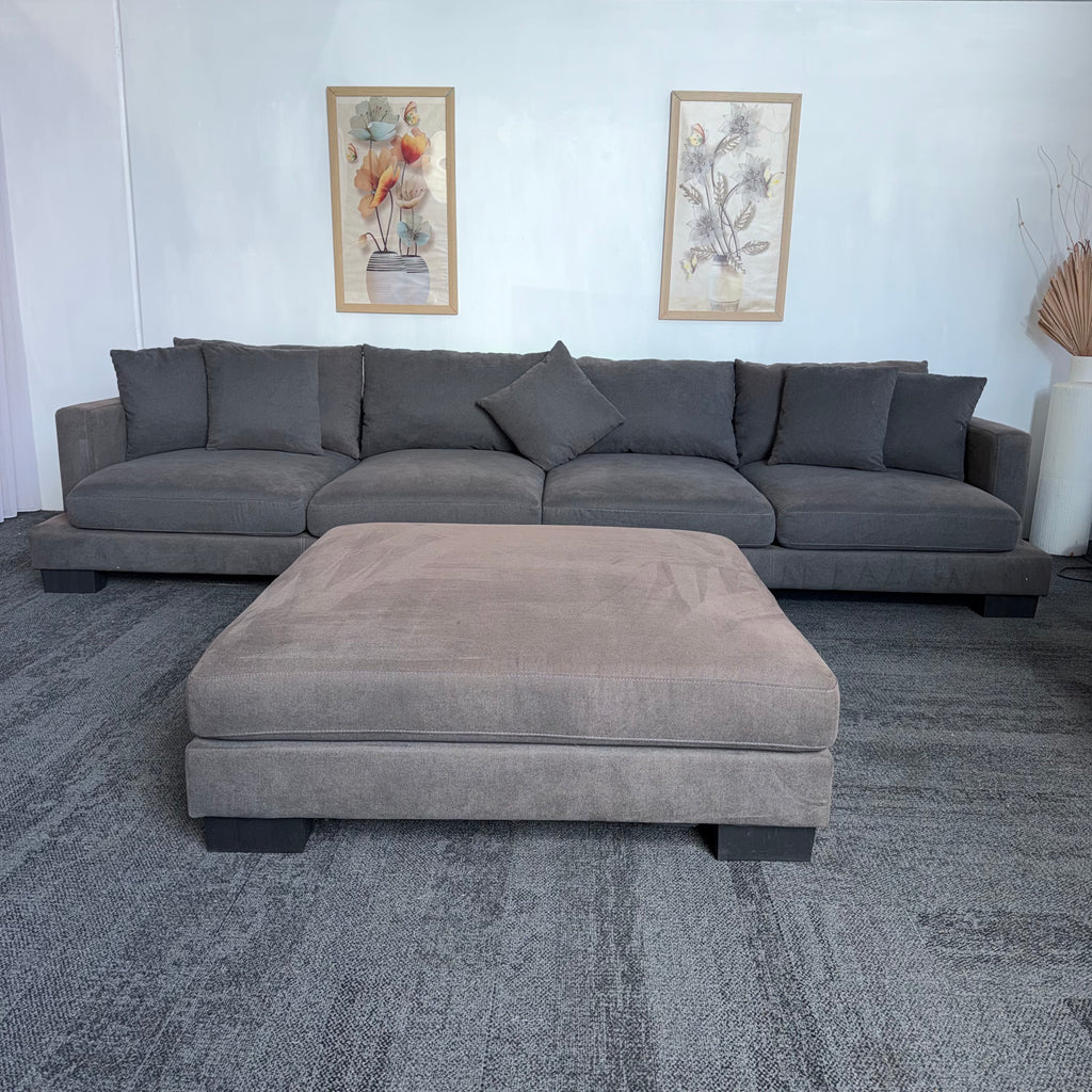 Davinni Manhattan by Harvey Norman 6 Seater Deep Sofa with Ottoman