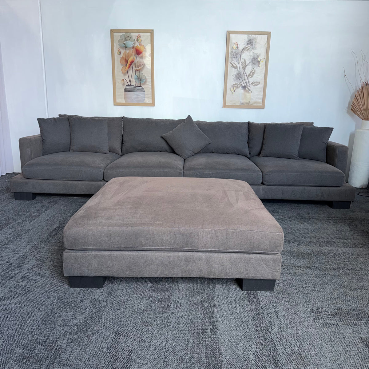 Davinni Manhattan by Harvey Norman 6 Seater Deep Sofa with Ottoman