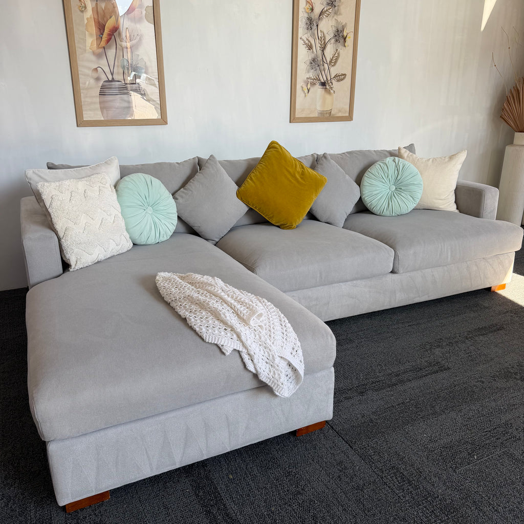 Furniture Gallery Monaco 3.5 Seater Feather-Filled Sofa with Chaise