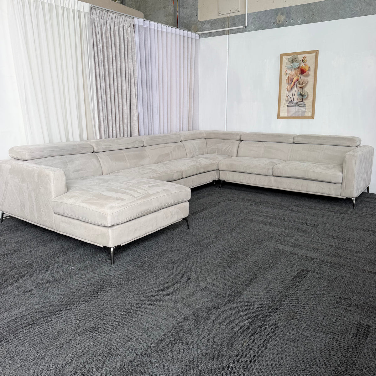 Harvey Norman Large Corner Lounge with Chaise – 380cm Sectional Sofa