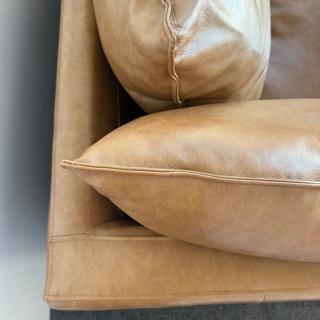 Freedom Sorrento Brown Genuine Leather 5.5 Seater Sofa with Chaise